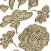 Microglitter-Sticker, Blumen, gold