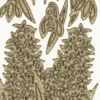 Microglitter-Sticker, Blumen, gold