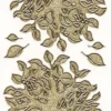 Microglitter-Sticker, Bäume, gold
