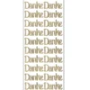 Microglitter-Sticker, Danke, gold