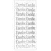 Microglitter-Sticker, Danke, silber