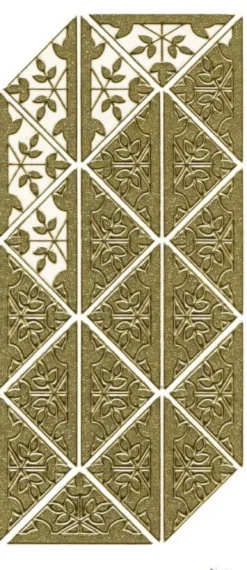 Microglitter-Sticker Eckornamente "Blätter", gold