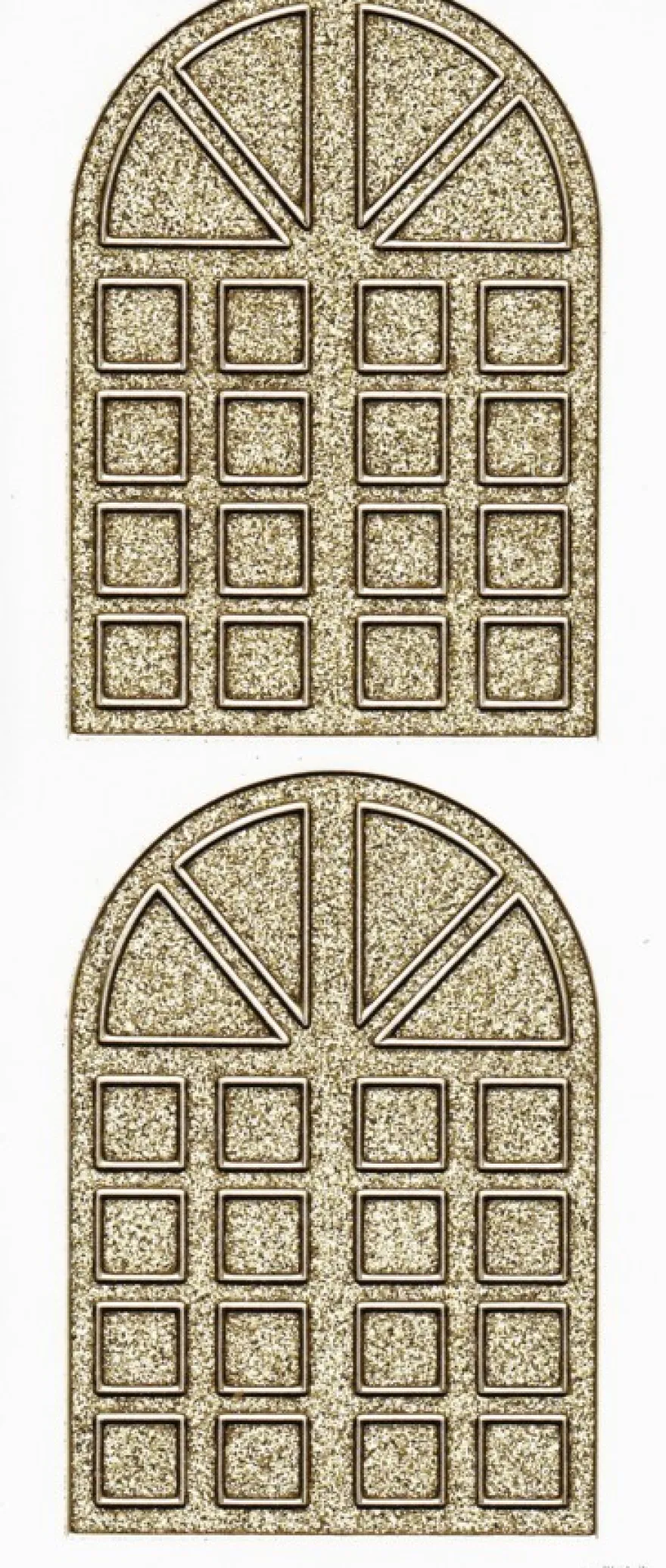 Microglitter-Sticker, Fenster, gold