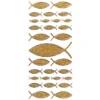 Microglitter-Sticker, Fisch, gold