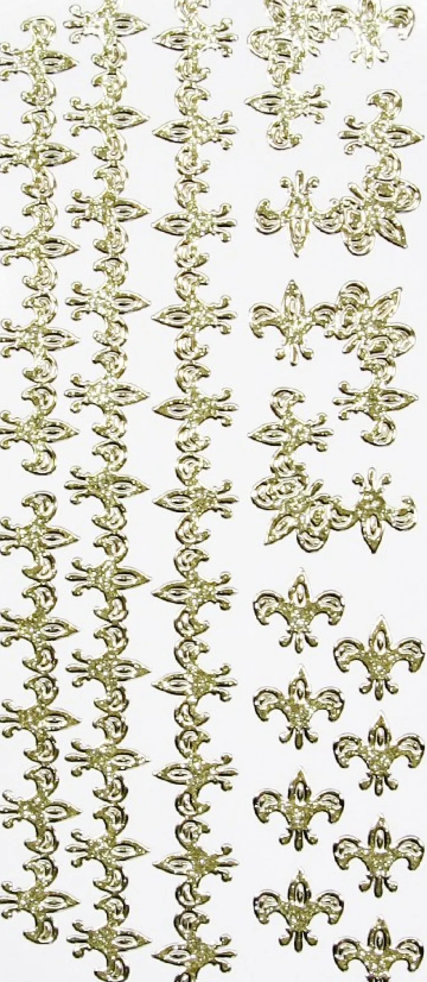 Microglitter-Sticker, französische Lilie, gold