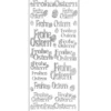 Microglitter-Sticker, Frohe Ostern, silber