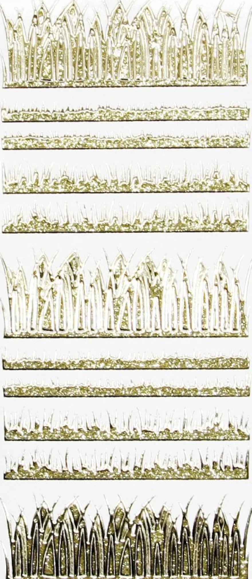 Microglitter-Sticker, Gräser, gold