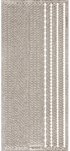 Microglitter-Sticker, Perlen-Bordüren, 3mm, silber