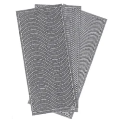 Microglitter-Sticker, Schwung-Linien, kurz, 3 Bogen, silber