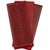 Microglitter-Sticker, Schwung-Linien, kurz, 3 Bogen, rot