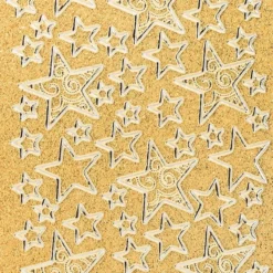 Microglitter-Sticker, Sterne 2, gold
