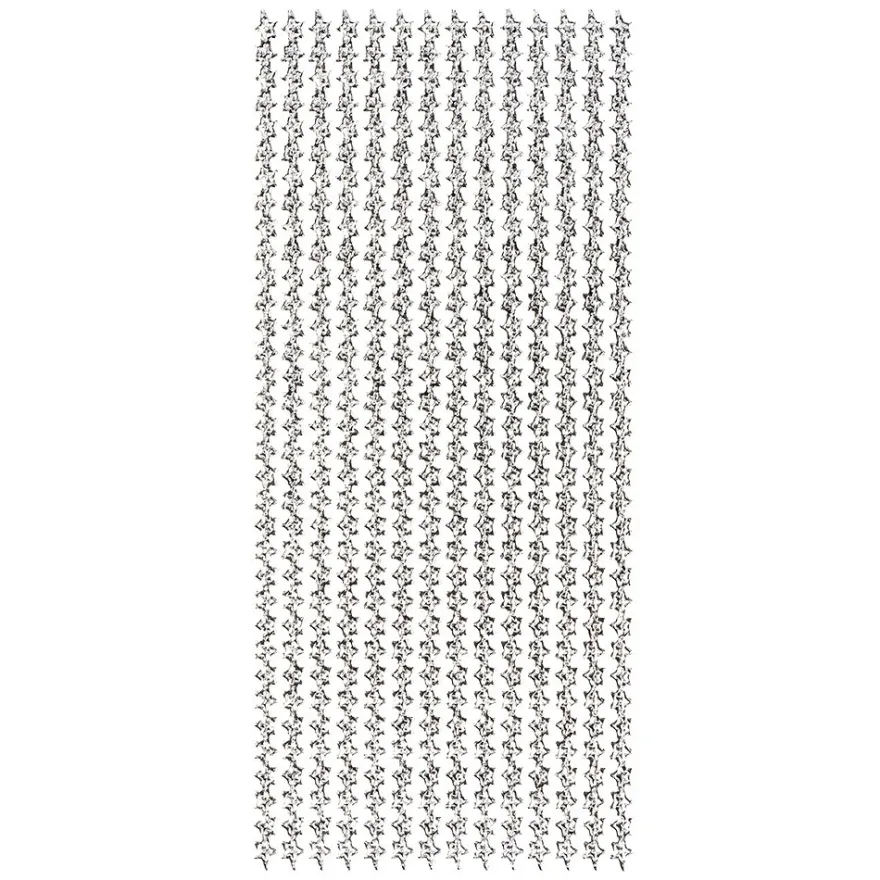 Microglitter-Sticker, Sternen-Bordüre, silber