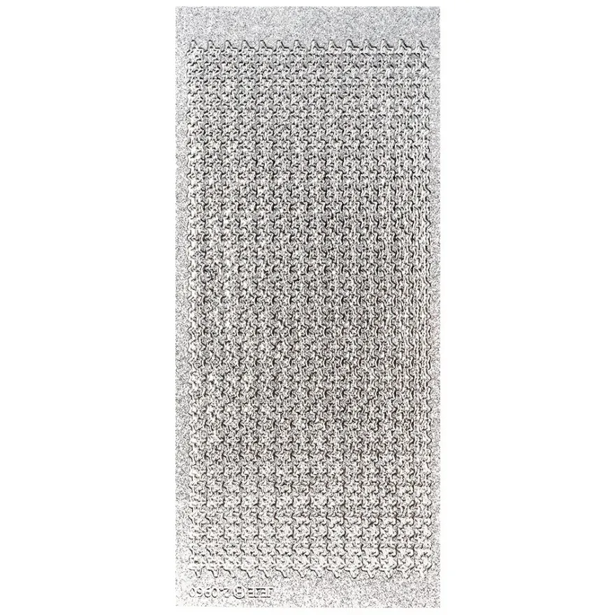 Microglitter-Sticker, Sternen-Bordüre, silber