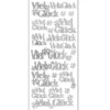 Microglitter-Sticker, Viel Glück/Kleeblatt, silber