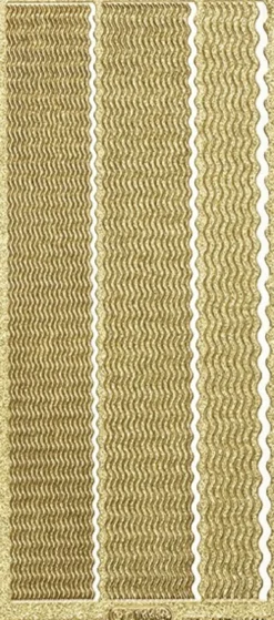 Microglitter-Sticker, Wellen-Linien, 3 Breiten, gold