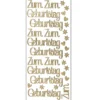 Microglitter-Sticker, Zum Geburtstag, gold
