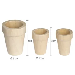 Miniatur-Blumentöpfe, 2 verschiedene Größen, 3 Stück
