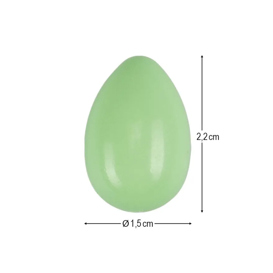 Miniatur-Eier, Ø 1,5cm, 2,2cm hoch, 5 verschiedene Farben, 50 Stück