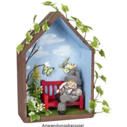 Miniatur-Holzbänke, 10cm x 4,4cm x 7,5cm, 2 Stück
