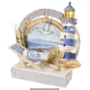 Miniatur-Liegestühle, blau-weiß gestreift, 2 Stück