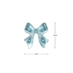 Miniatur-Schmuckstein-Schleifen, transparent, 0,9cm x 1cm x 0,2cm, petrol, 100 Stück