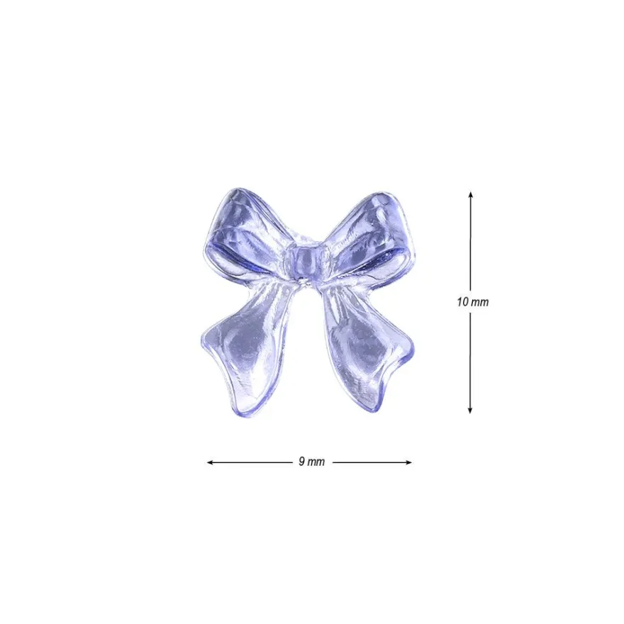 Miniatur-Schmuckstein-Schleifen, transparent, 0,9cm x 1cm x 0,2cm, violett, 100 Stück