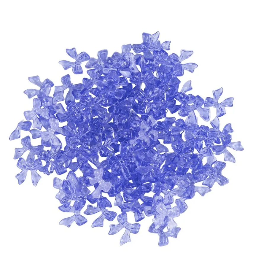 Miniatur-Schmuckstein-Schleifen, transparent, 0,9cm x 1cm x 0,2cm, violett, 100 Stück