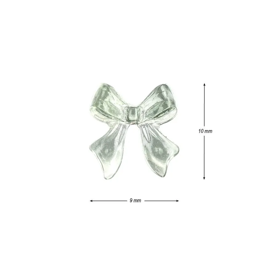 Miniatur-Schmuckstein-Schleifen, transparent, 0,9cm x 1cm x 0,2cm, grün, 100 Stück