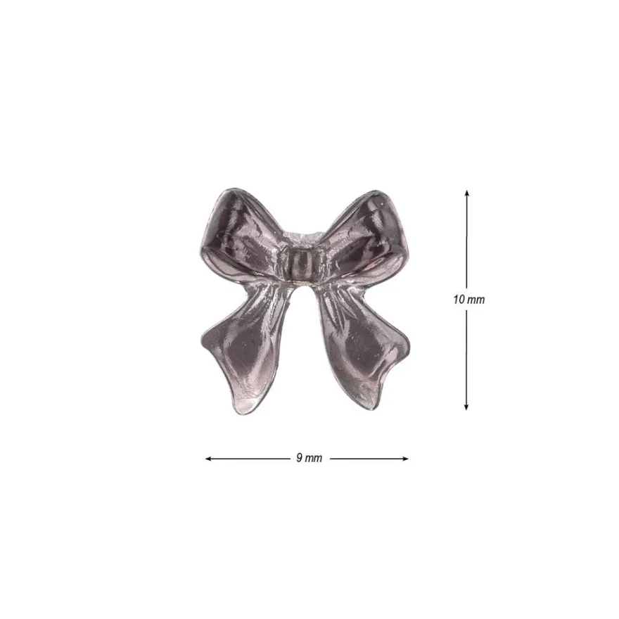 Miniatur-Schmuckstein-Schleifen, transparent, 0,9cm x 1cm x 0,2cm, aubergine, 100 Stück
