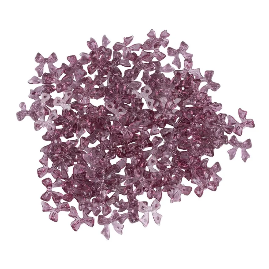 Miniatur-Schmuckstein-Schleifen, transparent, 0,9cm x 1cm x 0,2cm, beere, 100 Stück