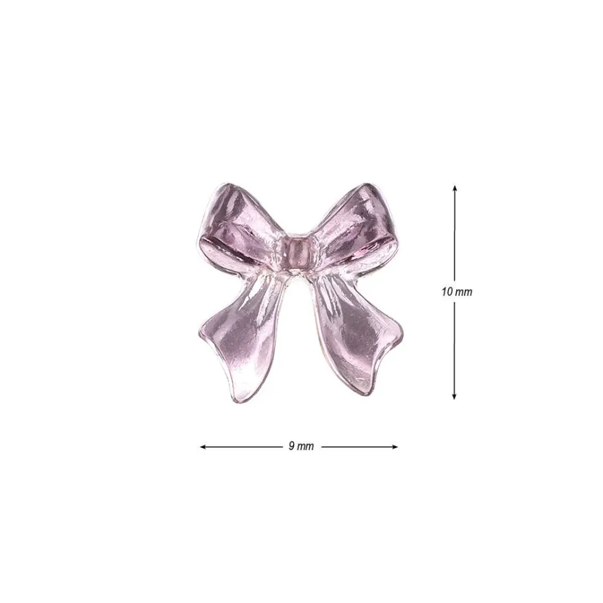 Miniatur-Schmuckstein-Schleifen, transparent, 0,9cm x 1cm x 0,2cm, beere, 100 Stück