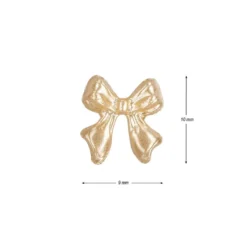 Miniatur-Schmuckstein-Schleifen, perlmutt, 0,9cm x 1cm x 0,2cm, gold, 100 Stück
