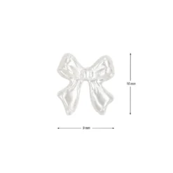 Miniatur-Schmuckstein-Schleifen, perlmutt, 0,9cm x 1cm x 0,2cm, creme, 100 Stück