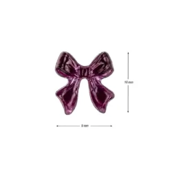 Miniatur-Schmuckstein-Schleifen, transparent, 0,9cm x 1cm x 0,2cm, pflaume, 100 Stück