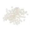 Miniatur-Schmuckstein-Schmetterlinge, perlmutt, 0,6cm x 0,6cm x 0,3cm, creme, 100 Stück
