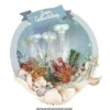Mini-Kugelvase aus Kunststoff, Ø 4cm, 2cm hoch, transparent, weißer Silikondeckel mit Loch, 10 Stück