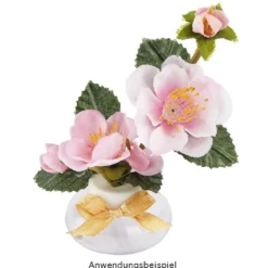 Mini-Kugelvase aus Kunststoff, Ø 4cm, 2cm hoch, transparent, weißer Silikondeckel mit Loch, 10 Stück