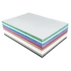 Moosgummi, beidseitig klebend, DIN A4, 2mm, 10 verschiedene Farben, 40 Bogen