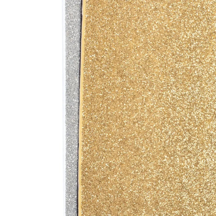 Moosgummi, Glitzer 2, DIN A4, 2mm stark, 5x silber & 5x gold, 10 Bogen
