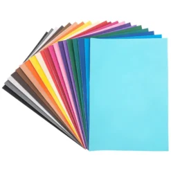 Moosgummi, selbstklebend, DIN A4, 2mm, 20 verschiedene Farben, 20 Bogen