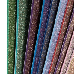 Moosgummi, selbstklebend, Duo-Glitzer, DIN A4, 2mm, verschiedene Farben, 10 Bogen