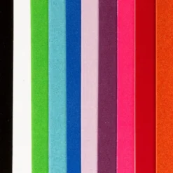 Moosgummi, selbstklebend, Filzoptik, DIN A4, 2mm, 10 Farben, 10 Bogen