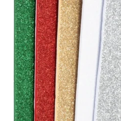 Moosgummi, selbstklebend, Glitzer 3, DIN A4, 2mm, verschiedene Farben, 10 Bogen