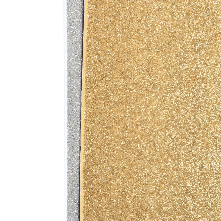 Moosgummi, selbstklebend, Glitzer 2, DIN A4, 2mm, gold & silber, 10 Bogen