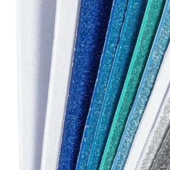 Moosgummi, selbstklebend, Glitzer 6, DIN A4, 2mm, verschiedene Farben, 10 Bogen