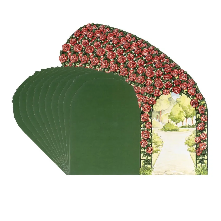 Motiv-Doppelgrußkarte Rosenbogen, 10 Stück