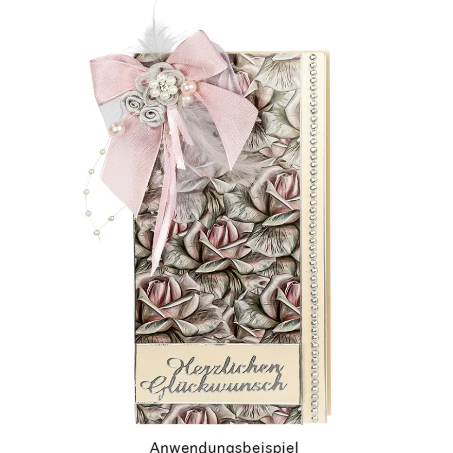 Motiv-Glossy-Karton, Elegante Rosen, 2 verschiedene Designs, DIN A4, 20 Bogen