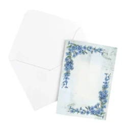 Motiv-Grußkarten, Blüten-Ecken, 11,5cm x 16,5cm, 2 Designs, inkl. Umschläg, 10 Stück