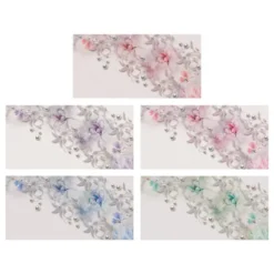 Motiv-Grußkarten, Blüten & Perlen, 16cm x 16cm, 5 Farben, inkl. Umschläge, 10 Stück