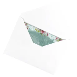 Motiv-Grußkarten, Blüten & Spitze, 11,5cm x 16,5cm, 5 Farben, inkl. Umschläge, 10 Stück